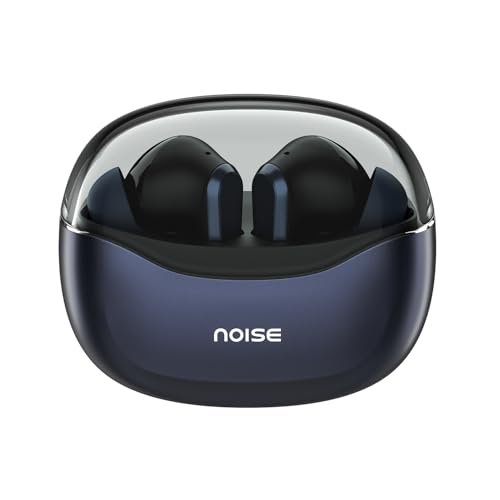 Noise Buds VS601 Wireless Earbuds, Bluetooth Earbuds with 50H Playtime, Quad Mic ENC for Clear Calls, 10mm Drivers, Dual Device Pairing, Transparent Case Design, Deep Bass, BT v5.3 (Cobalt Blue)
