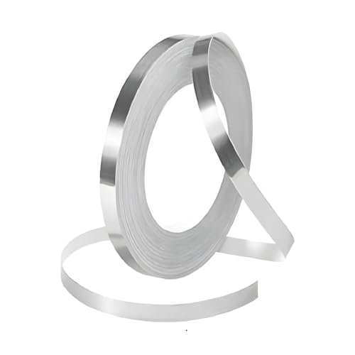 KRYLAR-Tile Self-Adhesive Decorative Tape – Plastic, Golden Silver Wall and Floor Sealing Trim, Waterproof Gap Cover for Home Decor, Ceiling Borders, and Floor Edging, Easy to Apply (silver)