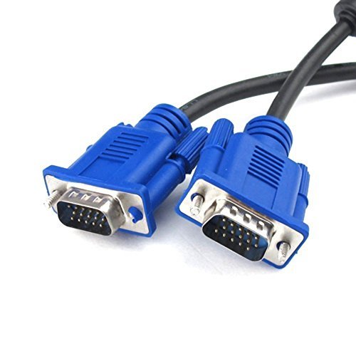ATEVON Male to Male 15 PIN SVGA/VGA Cable for PC/Monitor/LCD/LED, Plasma, Projector, TFT. Supports upto 1080P. VGA to VGA Converter Adapter Cable (1.5 MTR)