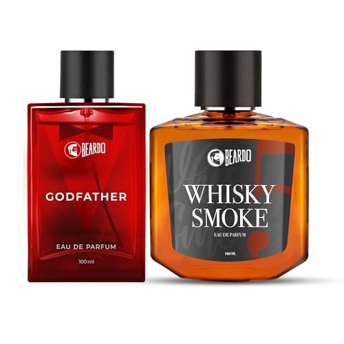 BEARDO Godfather & Whisky Smoke Perfume For Man,100ml X 2|Eau De Parfum|Premium Perfume | Strong Long Lasting Fragrance | Perfume for Men |Gift For Men| Boyfriend | Husband