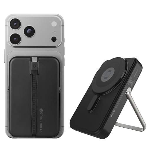 ZEBRONICS MW67 Wireless Power Bank, 10000 mAh, Rapid Charge, Magsafe Compatible, Outputs – 22.5W Wired | 15W Wireless, Type C Output Cable | Type C I/O Port | USB Output Port, Made in India