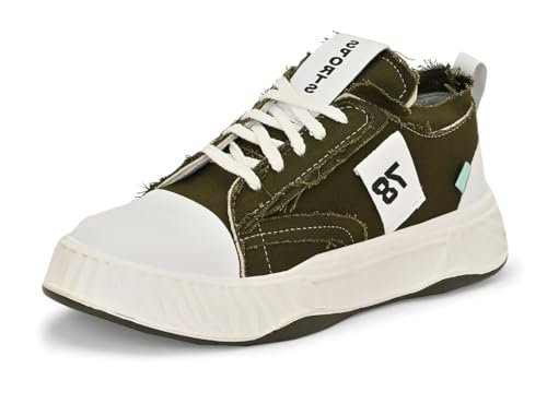 Massari Men’s Walking Canvas Shoes Sneakers for Men Olive