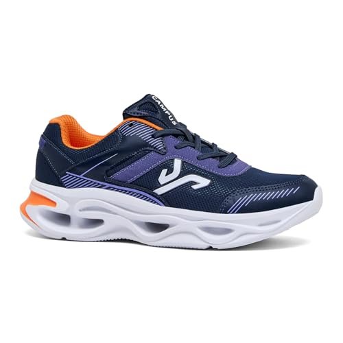 Campus Men’s FEROX Navy/Bleached Denim Running Shoes – 10UK/India 1 Pair