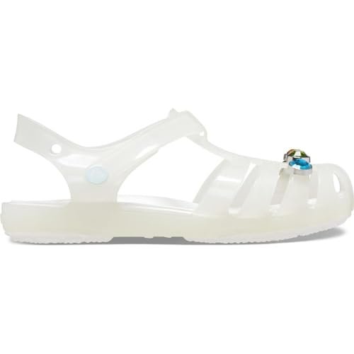 Crocs Unisex Kids Isabella Charm Sandal T Whi Croslite White Sandal | 7 UK |