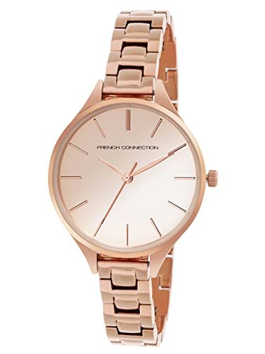 French Connection Women’s Ella Analog Watch Rose Gold Strap-FCS003C