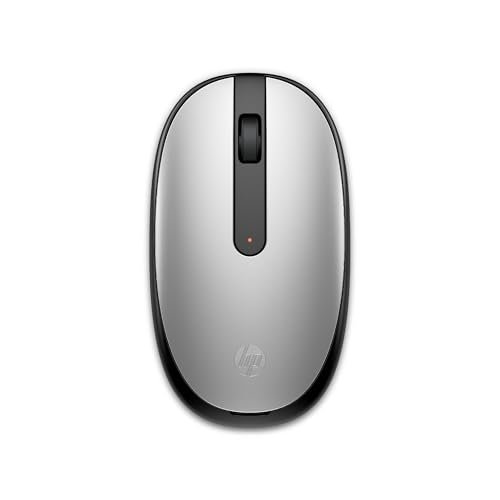 HP 240 Bluetooth Mouse/Ambidextrous; Compact Size; Portable Mouse/Red Optical Tracking/1600 dpi/3 Years Warranty/Pike Silver (43N04AA)