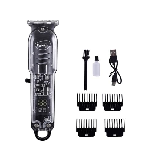 Pigeon Delight Battery Powered Beard Trimmer for Men| Stainless Steel Blade| USB C type Charging| 1.5Hr runtime| 2 HR charge time | 2 Years Warranty