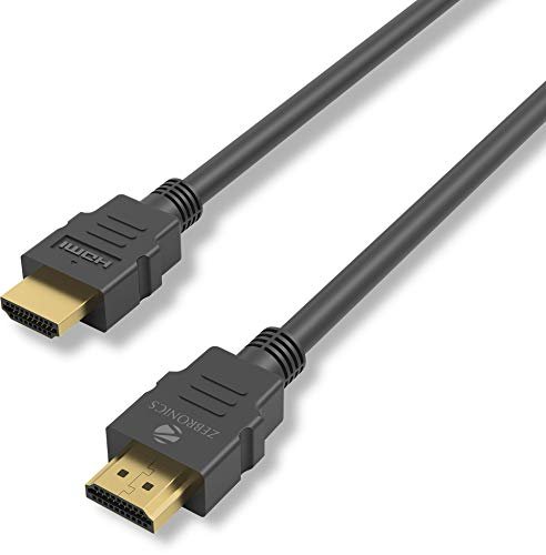 Zebronics HAA5020, 2.0, HDMI Cable, With Ethernet, 4K @ 60Hz UHD, 5M (16.5ft), 18 Gbps High Speed Transmission, Supports Dolby, DTS, 3D, ARC, CEC, 24K Gold-Plated, Male-to-Male