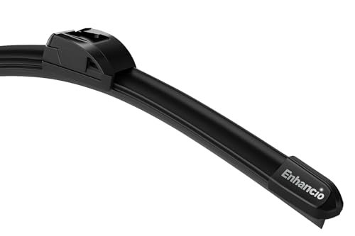 ENHANCIO 15 Inch Car Wiper Blade | Universal Flat Windshield Wiper | Graphite Coated Rubber for Streak Free Cleaning | All Season Durable Performance | Easy Quick Clip Installation Fit