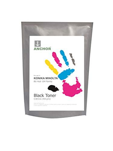 Anant Imaging Private Limited Anchor Black Toner Powder for use in Konika Milnolta Biz Hub 164 Family – 400g