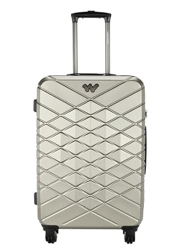 Wildcraft 100% Polyster Saiph Luggage Bag/Trolley Bag/Suitcase for Mens & Womens | Unisex Luggage Bag with Wheels | Trolley Bag (Champagne,M+L)
