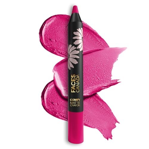 FACESCANADA Comfy Matte Lip Crayon – Whatever 10, 2.8g | 8HR Long Stay | No Dryness | Luxurious Matte Texture | Intense Color in 1 Stroke | Hydrates & Nourishes With Chamomile & Shea Butter