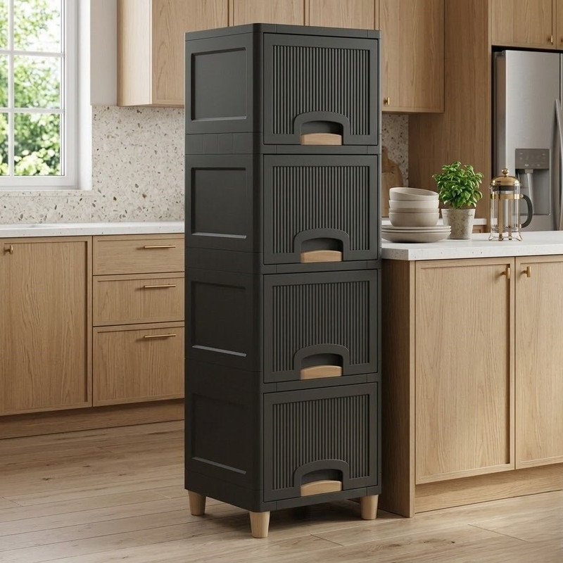 MAXTID 4 Compartments plastic pp(Brown)