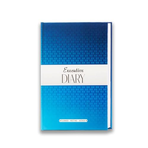 amazon basics Personal Undated Diary | Daily Planner & Yearly Journal | Gift For Boyfriend & Girlfriend | Goal Setting & Productivity Tools (Blue)