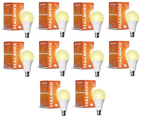 Halonix 9W B22 Yellow Led Bulb, Pack of 10