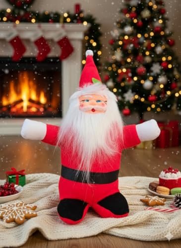 Santa Claus Soft Toy | Plush Santa Claus Soft Toy | Stuffed Santa Clause | Perfect for Holiday Decor and Christmas Gifting | F | PoPo Toys ®