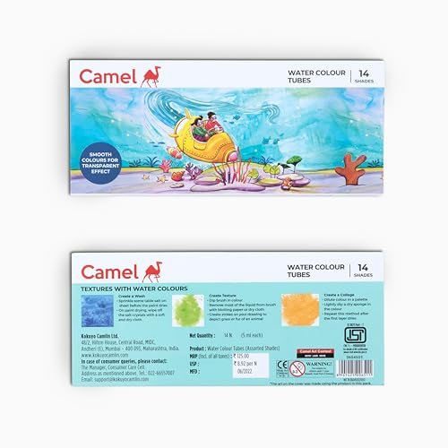 Camel Student Water Color Tube – 5ml, 14 Shades