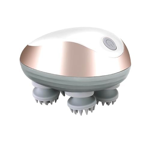 Pigeon Scalp Massager, Rechargeable Electric Head Massager for Body Pain Relief, Stress Relief, Hair Growth, Deep Clean & Relaxation, Silicon Kneading Points with Detachable Head