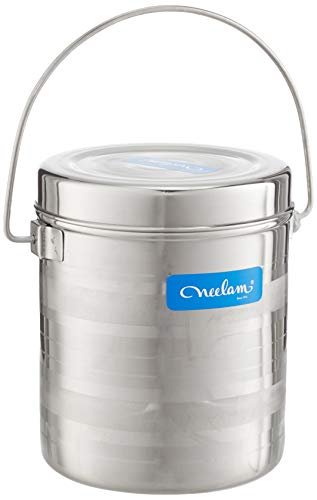 Neelam Stainless Steel 16 22G Diamond Milk Pot, 4600 ml, Silver