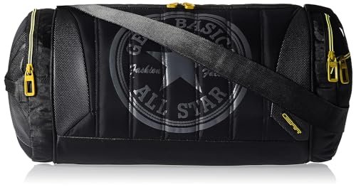 Gear Polyester 23cms Black and Yellow Travel Duffle (DUFPRO2000106)