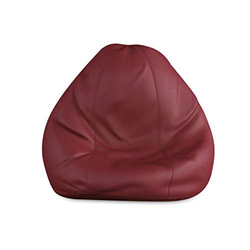 India Furnish Leatherette Bean Bag (with Beans) – XXXL, Maroon