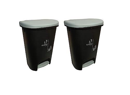 Cello Plastic Step-On Pedal Garbage Dustbin (50 L, grey-grey)