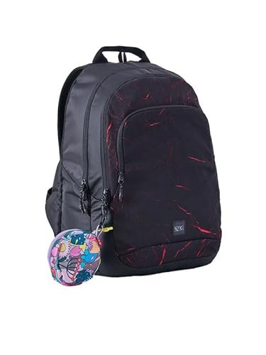Wiki Stylish Unisex Backpack | Girl 2 Durable & Lightweight backpack for Men & Women | Laptop Backpack for Office, Gym, Travel (29.5 Litre, Black)