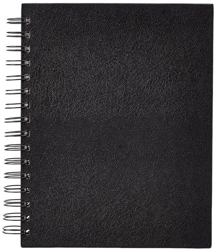 amazon basics A5 Artists Wiro Bound Sketch Book | 120 Perforated Pages | Black Hardcover for Pencil, Chalk, Graphite, Crayon & Ink | Ideal for Drawing, Sketching, Design & Architecture (Pack of 1)