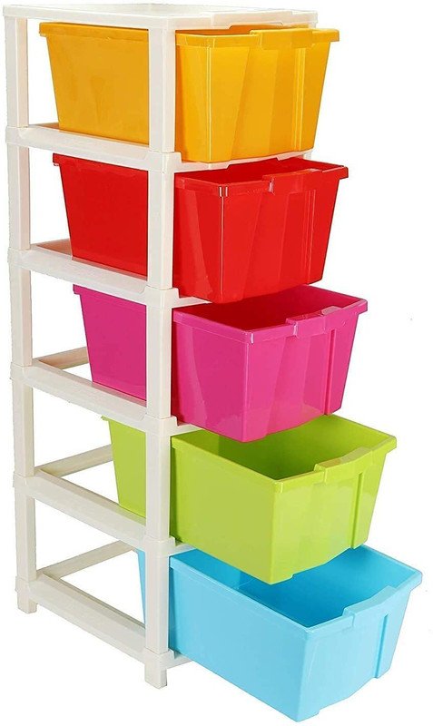 infinity overseas Plastic Rectangular Multi Purpose Foldable Modular Drawer Large Chest of Drawer Plastic Kitchen Cabinet(Finish Color – Multicolor, DIY(Do-It-Yourself))