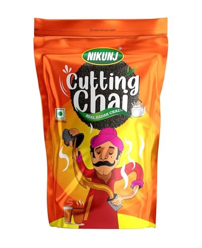 NIKUNJ Cutting Chai, 1kg | Real Kadak Chai | Black Tea | Strong Blend – Rich Taste, basil