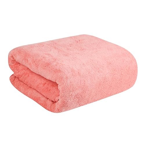 Fezora®Large Bath Towels for Men & Women | Microfiber Bath Towel | Soft, Absorbent, Quick-Dry Towel (Pack of 1, Orange)
