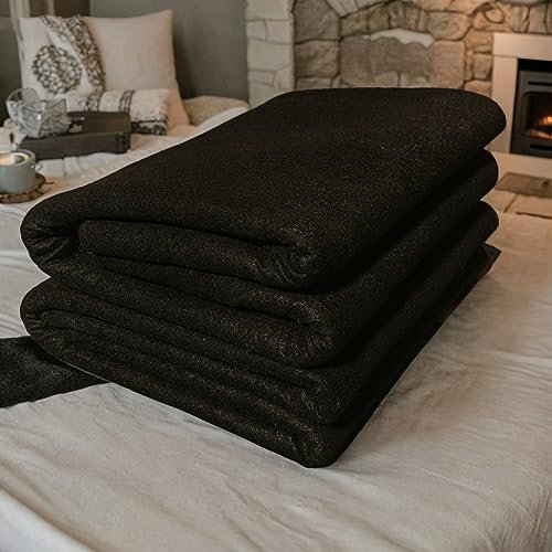 Drokona Plain Wool Acrylic Blankets, Full-Length, Solid-Design (Black, 210 cm x 150 cm)| TC – 200, All Season for Gifting and Donation
