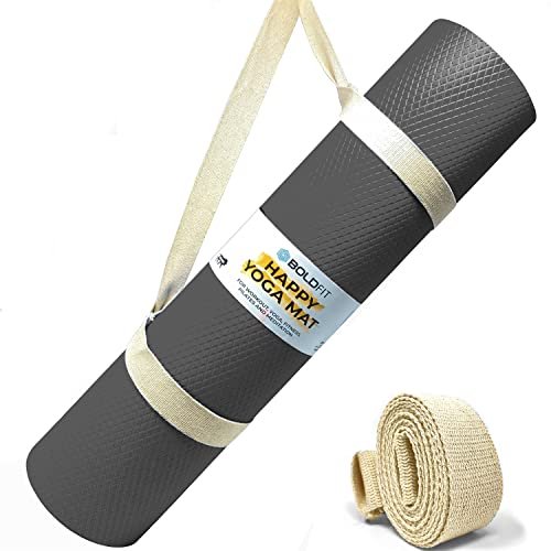 Boldfit Yoga Mats For Women yoga mat for men Exercise mat for home workout gym mate Anti Slip gym mats 4mm Steel Grey