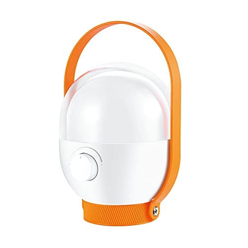 RONTENO Acrylonitrile Butadiene Styrene Emergency Light Led Usb Android Charging Support Rechargeable Night Lamp, Orange, 1Pc