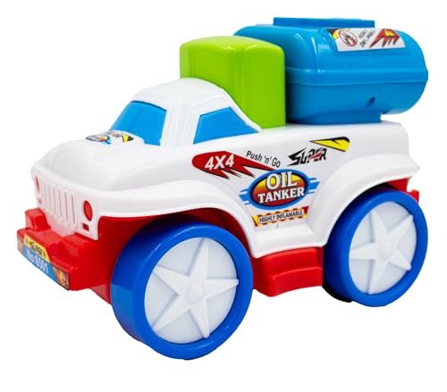 ToyBharat Push N Go Oil Tanker – Realistic Multicolour Toy for Kids 1–6 Years, Safe, Durable & Fun Gift