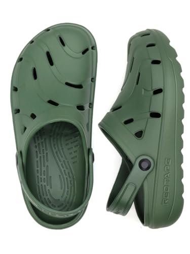 Red Tape Men’s Discover Comfortable Clogs || Sandals with Adjustable Back Strap for Men Olive Green