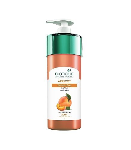 Biotique Bio Apricot Refreshing Body Wash | Keeps Skin Fresh and Clean | Brightens Skin and Reducing Dark Spots | 100% Botanical Extracts | Suitable for All Skin Types | 800ml