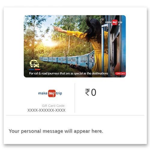 MakeMyTrip Rail |E-Gift Card |Instant Delivery | Valid for online purchases | 1 Year Validity