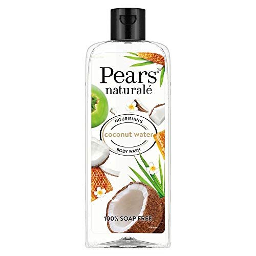 Pears Naturale Nourishing Coconut Water Body Wash 250 ml|| 100% Natural Ingredients|| Liquid Shower Gel with Honey for Glowing Skin – Paraben Free