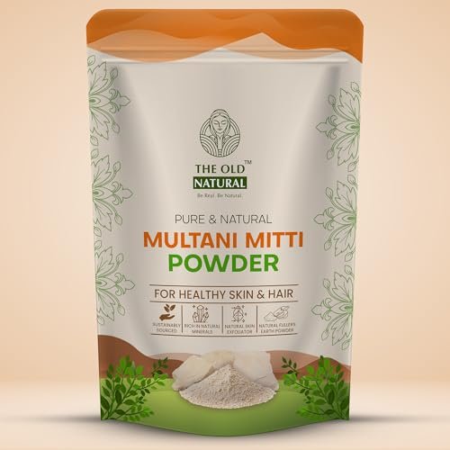 The Old Natural Multani Mitti Powder – 100% Pure & Natural Fuller’s Earth | Deep Cleansing Face & Hair Care | Controls Oil, Acne & Improves Skin Glow | 200g