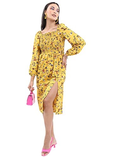 KETCH Womens Dress Yellow