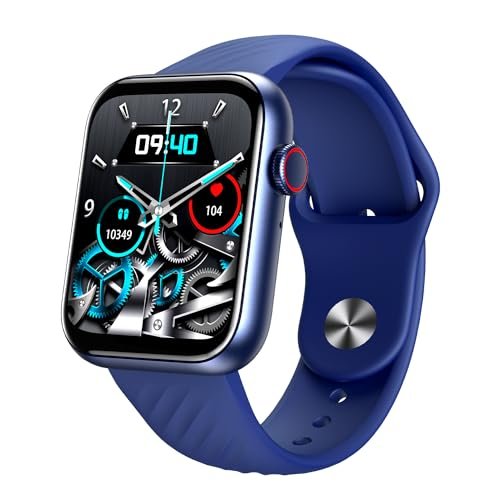 itel ICON-2 Smartwatch with BT Calling, 1.83″ HD Display with a 550 nits Peak Brightness, Functional Crown, IP68, 150+ Watch Faces, 24Hr Health Monitor and Voice Assistant (Blue)