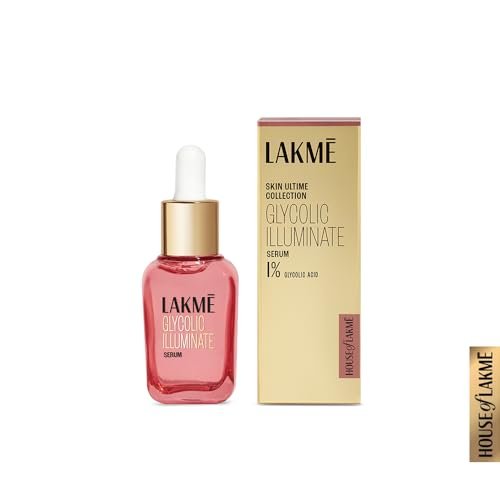 Lakme Glycolic Illuminate Serum 15 ml| 1% Glycolic Acid Reduces Dullness & Improves Texture