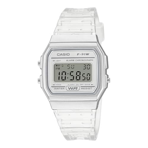 Casio Youth F-91WS-7DF Digital Clear Watch Unisex (D359)