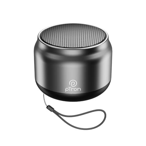 pTron Newly Launched Fusion Hook v2 6W Bluetooth Speaker with 8 Hrs Playtime, 2.04″ Neo Driver for Pristine Sound, Mini Size Portable Speaker, BTv5.1 Connectivity, TWS Feature & Type C Charging (Grey)