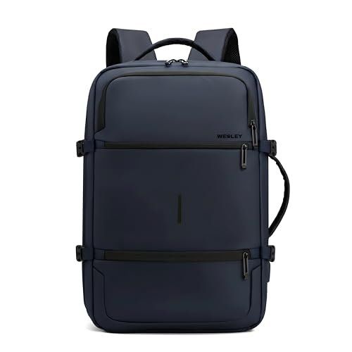 Wesley Luxur 2 Premium Overnighter 50 L Weekender Travel Laptop Backpack, Flight Cabin Approved Carry On with 16 inch Laptop Compartment, Anti Theft business/Travel/Office/College Bag for Men Women