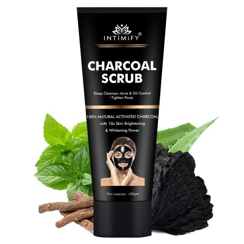 INTIMIFY Charcoal Peel Off Mask | Removes Blackheads and Whiteheads | Tan Removal & Anti Pollution | For Men & Women (100 gm)