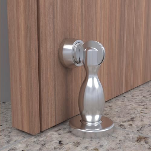 Boniry Premium Magnetic Door Stopper | Durable, Stylish & Rustproof | Protects Doors | Strong Hold, Easy Installation | Perfect for Home & Office Use (2, Silver)