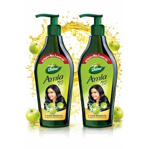 Dabur Amla Hair Oil – 1100ml (550ml x 2) | For Strong, Long and Thick hair | Nourishes Scalp | Controls Hair Fall, Strengthens Hair & Promotes Hair Growth