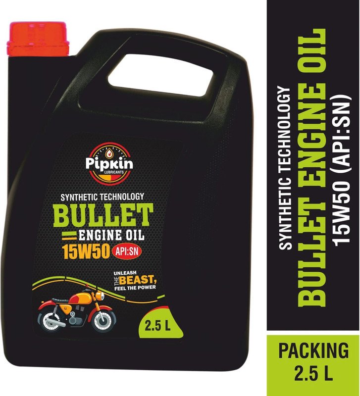 PIPKIN Heavy Bike Engine oil 15W50 2.5 Litre | Compatible With Royal Enfield, Bullet High Performance Heavy Cruiser Bikes High Performance Engine Oil(2500 ml, Pack of 1)